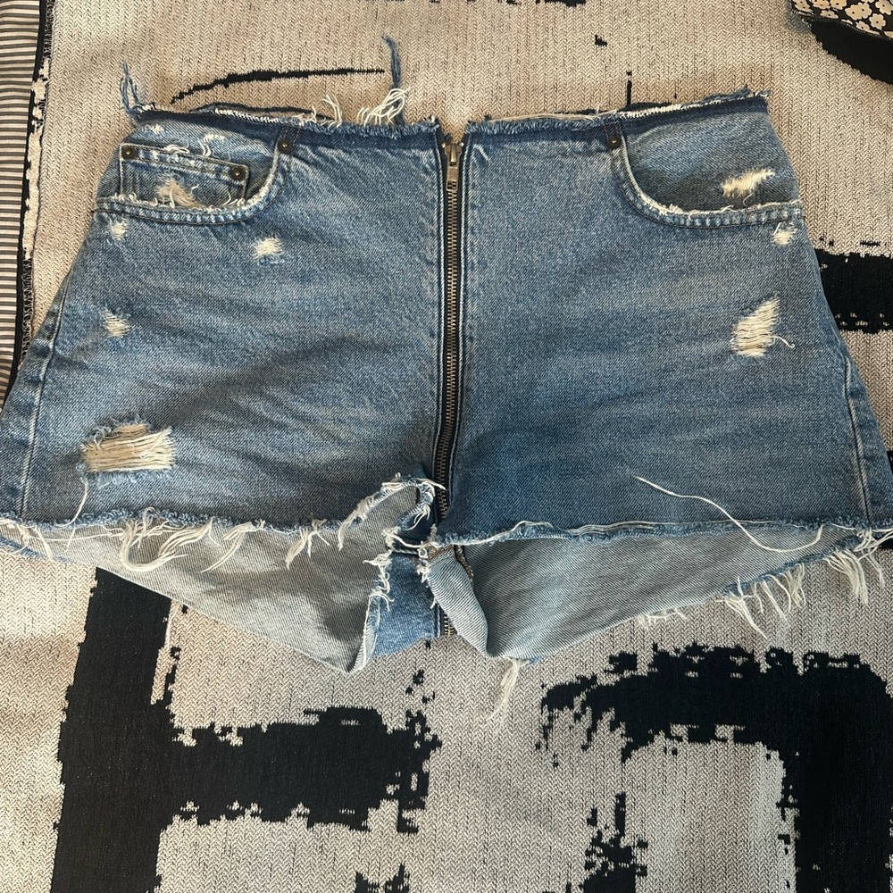 Reformation zipper shorts